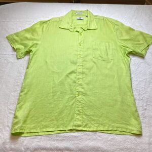 Kahuna Bay 100% Linen Short Sleeve Button Down Shirt Size XXL